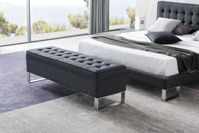 New Design Modern Double King Size Bed Set Hotel Bedroom Furniture