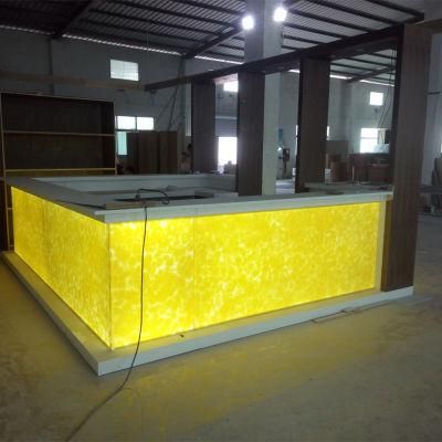 New Arrived Juice Bar Solid Surface LED Nightclub Design Cafe Counter