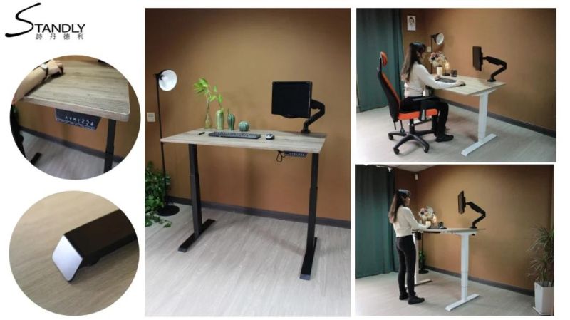 Electric Lift Table Standing Computer Desk Home Desk Office Desk Mobile Desk Bedroom Learning Desk Height Adjustable Table with Single Motor