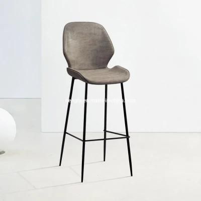 Living Room Restaurant Furniture Metal Leather Counter Stools Bae Chair with Arms