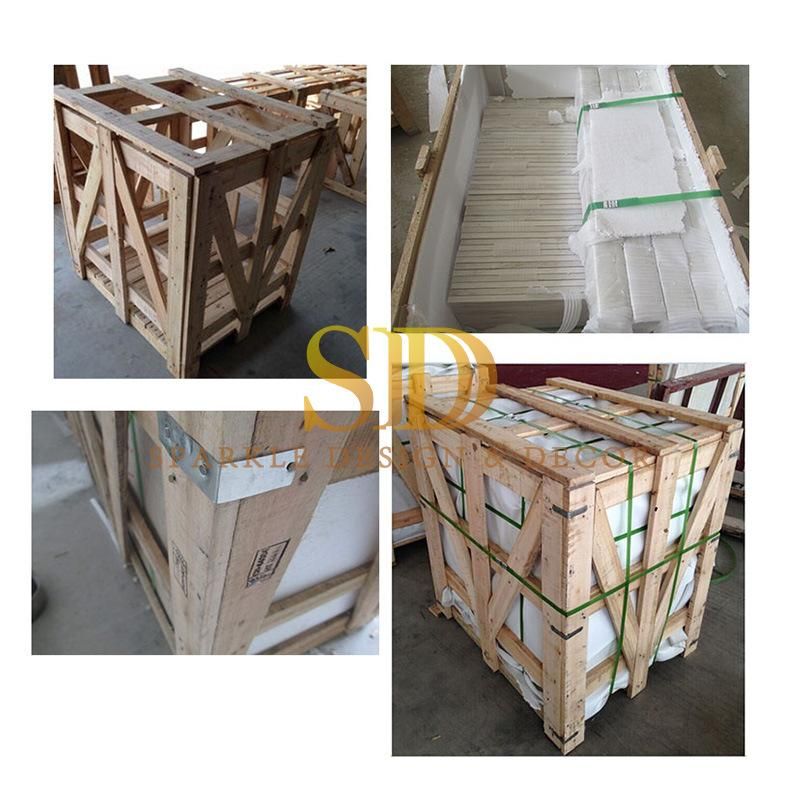 Modern Reception Table Design Veins Continued Panda White Marble for Reception Table Decoration in Home/Office