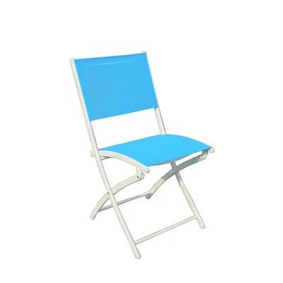 Modern Design Teslin Fabric Steel Powder Coating Frame Folding Stable Outdoor Beach Garden Chairs Armless