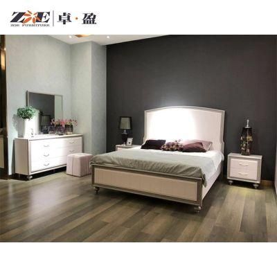 Chinese Furniture Modern Wooden King Size Bedroom Furniture Bed