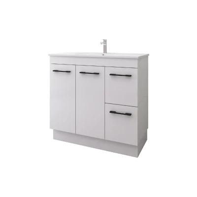 Simple Fashion Large Capacity Floor Mounted Bathroom Furniture with Double Doors and Drawers