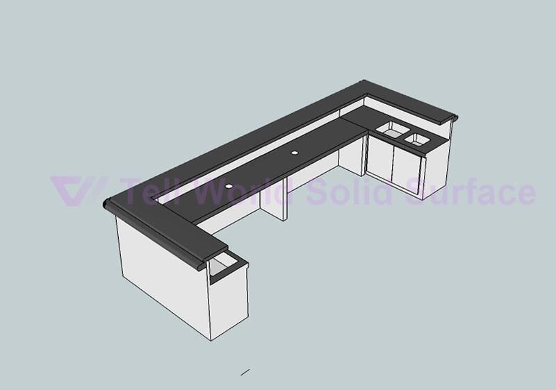 Restaurant LED Bar Counter Commercial Salad Bar Counter Design