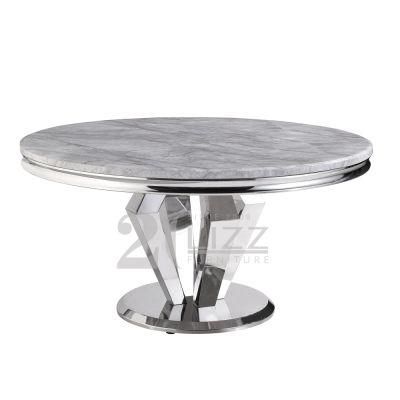 Factory Wholesale High End Stainless Steel Home Living Room Furniture Black Marble Top Coffee Table