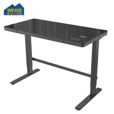 Electric Standing Desk with Double Drawers Adjustable Height Stand up Desk Sit Stand Home Office Desk