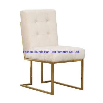 Sofa Feel Comfortalbe Back and Seat Stainless Stainless Hotel Wedding Dining Chair