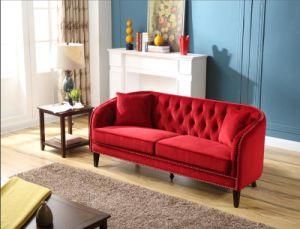 Red Chesterfield Button Sofa Upholstered Home Furniture