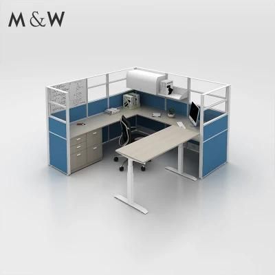 Popular Design Desk Modern L Shape Furniture Cubicle Workstation Variety Combinations Office Partition