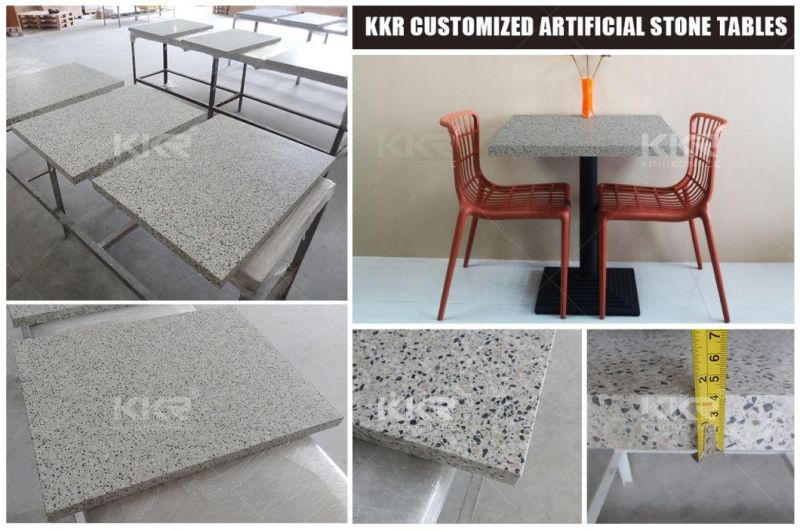 Kkr Modern Furniture Solid Surface Restaurant Corian Table Top