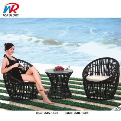 Waterproof Outdoor Furniture Rattan Chair Wicker Stacking Chair Aluminum Garden Sets