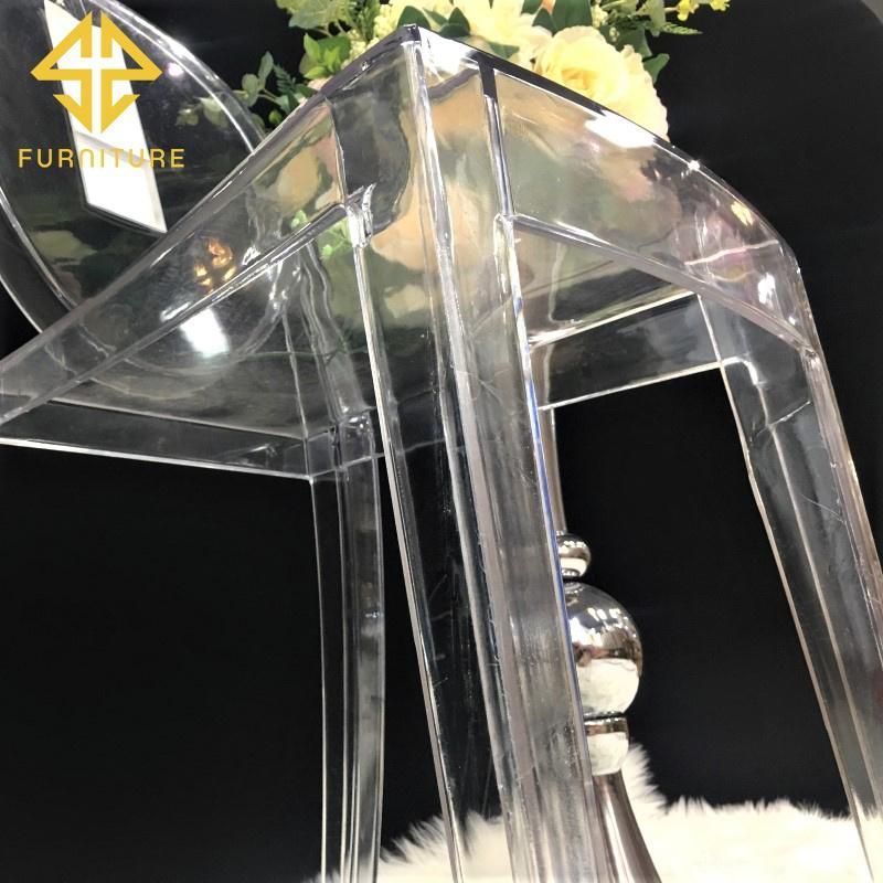 Wholesale Stackable Wedding Party Banquet Resin Acrylic Clear Dining Chair