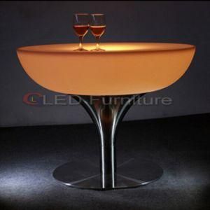 LED Bar Furniture RGB Plastic Coffee Table for Outdoor Bar