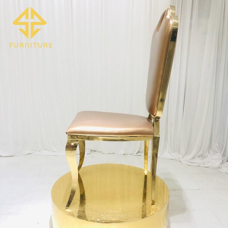 Wholesale Gold Metal Royal Hotel Dining Banquet Wedding Chair
