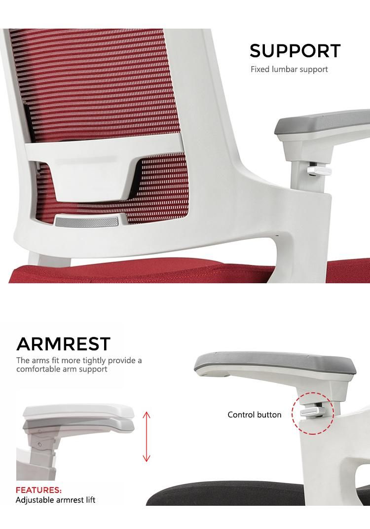 Adjustable Armrests Modern Movable Rotating Mesh Office Chair Comfortable Office Chair