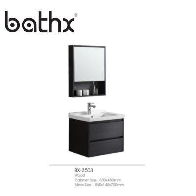 Modern Style Optional Size Wood Bathroom Cabinet Wall-Mounted Mirrored Capacious Storage Space Vanity Cabinet