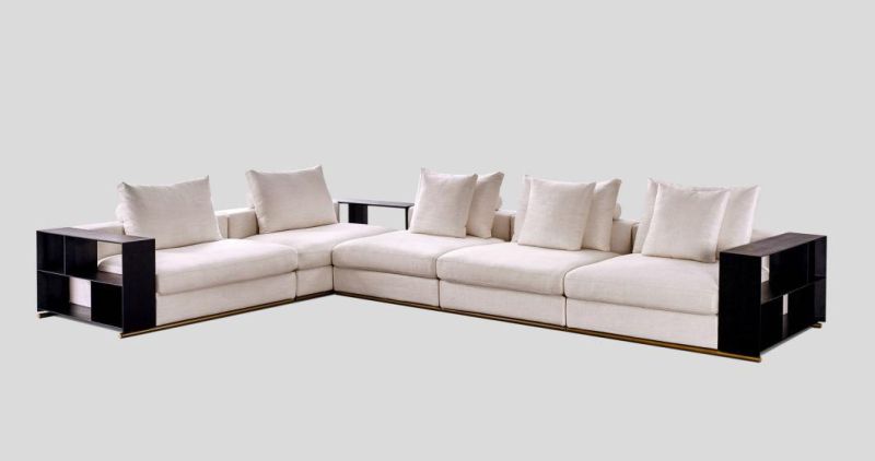 Chinese Fty Wholesale Concise Modern Livingroom Sofa Set Fabric or Genuine Leather Upholstery Sofa Corner Sofa DIY Modular Sofa