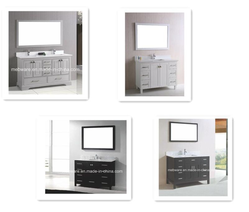 Luxury Bathroom Equipment Wall Hung Wsingle Sink Solid Wood Bathroom Cabinet