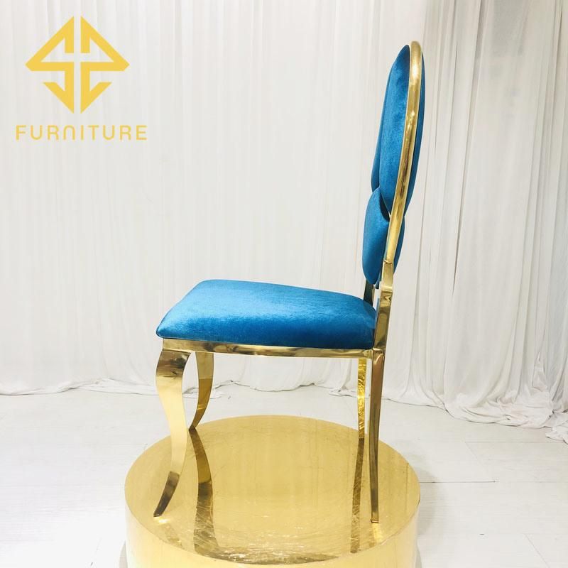 French Style Luxury Upholstered Velvet Dining Chair for Hotel Banquet Use