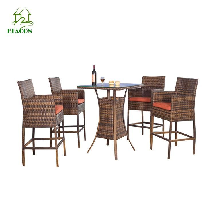 Modern Outdoor Chatting Dining Furniture Rattan Round Garden Set