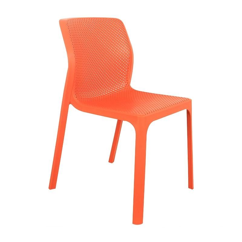 Wholesale Outdoor Furniture Modern Style Garden Furniture Java Plastic Chair Eco-Friendly PP Armless Dining Chair