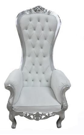 Popular Modern Cheap Soft Line Leather Crown Home & Living Room Wedding Sofas in White Color