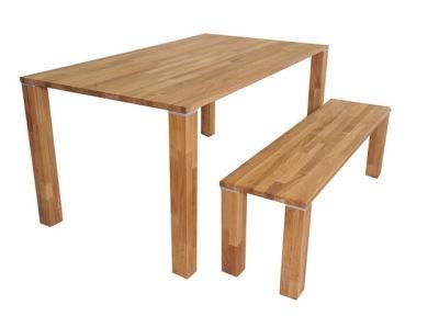Solid Wood Furniture Dining Table and Bench Set Hotel Furniture Garden Furniture