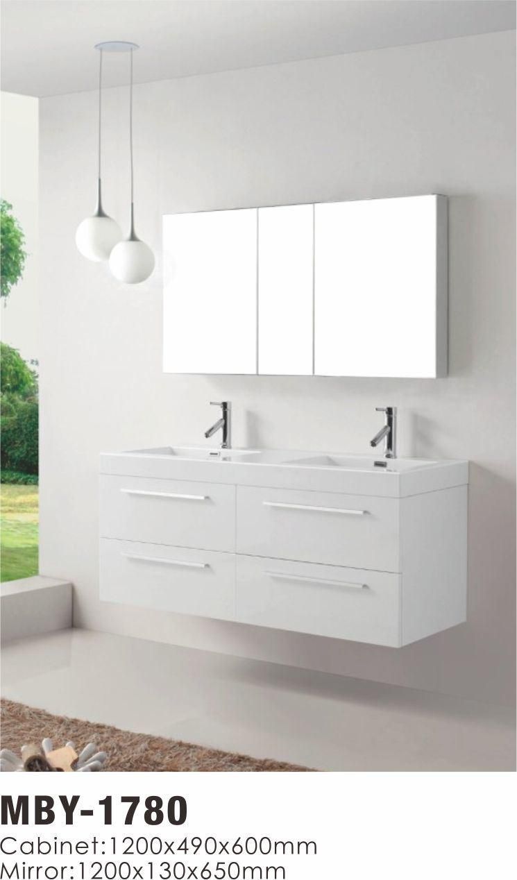 MDF Bathroom Vanity Cabinet with Lighted Mirror