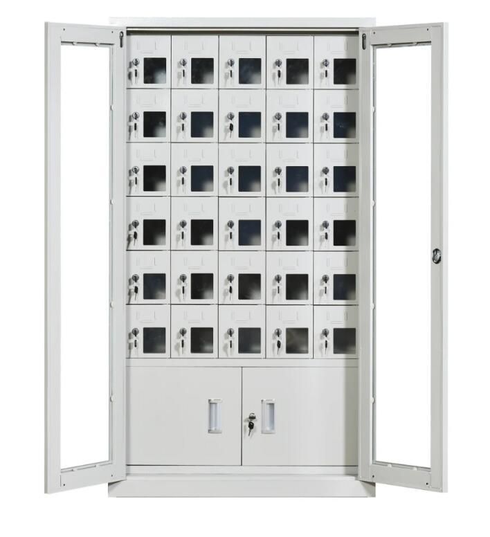 Metal 24 Doors Cellphone Charger Storage Lock Lockers Cabinets Electronic Cell Phone Charging Locker Modern Design Factory Price