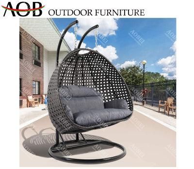 Modern Garden Outdoor Home Villa Leisure Backyard Resort Rattan Wicker Furniture Double Hanging Swing Chair
