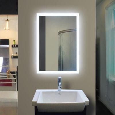 5mm Luxury Hotel Bathroom Wall 2 Way Hanging Frame LED Lighted Touch Sensor Bathroom Mirror