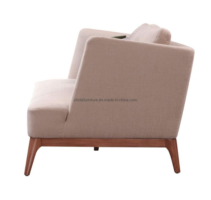Modern Living Room MID Back Fabric Hotel Reception Area Sofa with Armrest