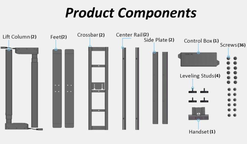 Rising 3-Stage Adjustable Steel Standing Computer Motorized Desk