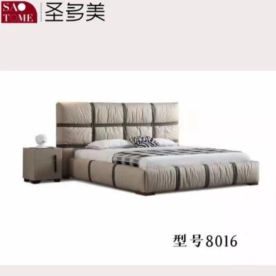 Luxury Wooden Leather King Size Bed for Home Bedroom Furniture Imported From Russia