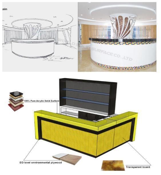 Commercialo Facny Bar Countertop Seamless Joint Acrylic LED Bar Counters