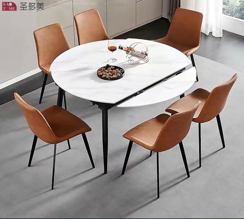 Modern Style Southeast Asia Design Extendable Gorgeous Dining Table Matel Slate Dining Table