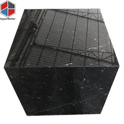 Customized Nero Marquina Black Marble Block Table 5 Sides Natural Marble
