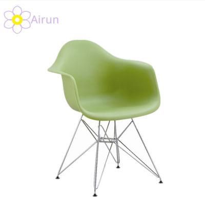 Wholesale PP Chairs Outdoor Garden Simple Black Training Plastic Chairs with Metal Legs