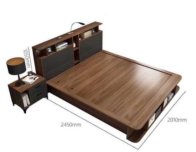 Washable Bedroom Furniture Customized Square Disassembly Modern Bed