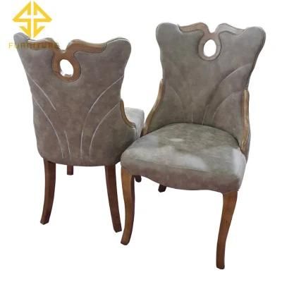Restaurant Furniture Solid Ash Wood Frame Upholstered Dining Chair