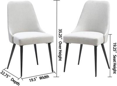 Modern Fabric Cafe Designs Restaurant Metal Leg Elegant Chairs Nordic Luxury Velvet Dining Chair
