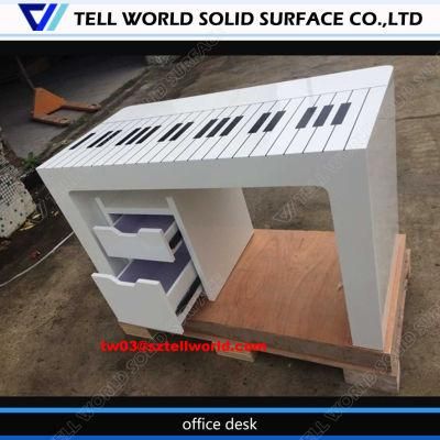 Modern Office Furniture Acrylic Solid Surface Computer Desk New Design Work Table