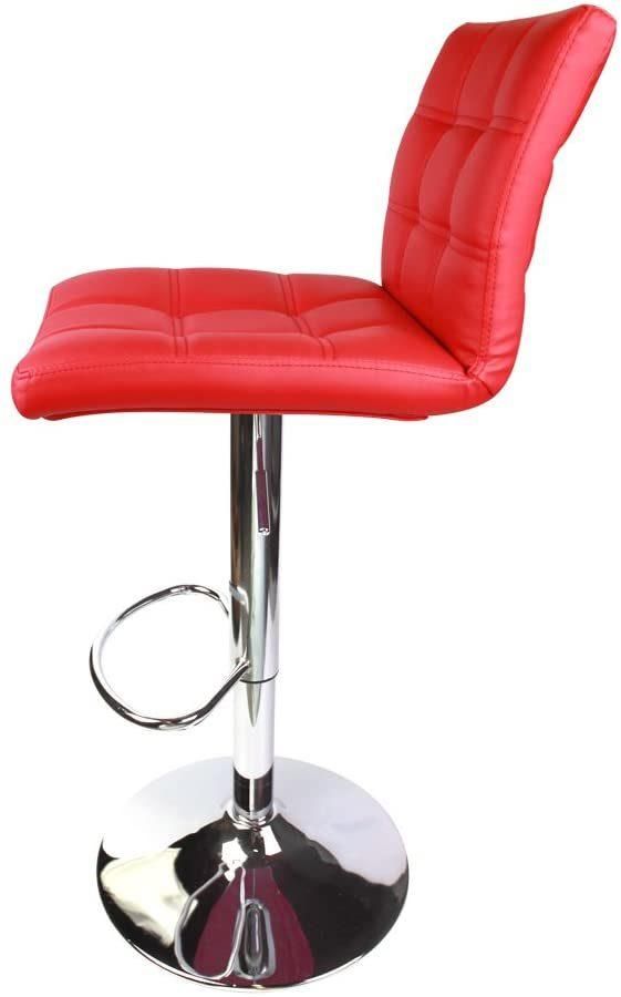 Modern PU Height Adjustable Design Relax Backrest Cafe Bar Chair Stool with Footrest