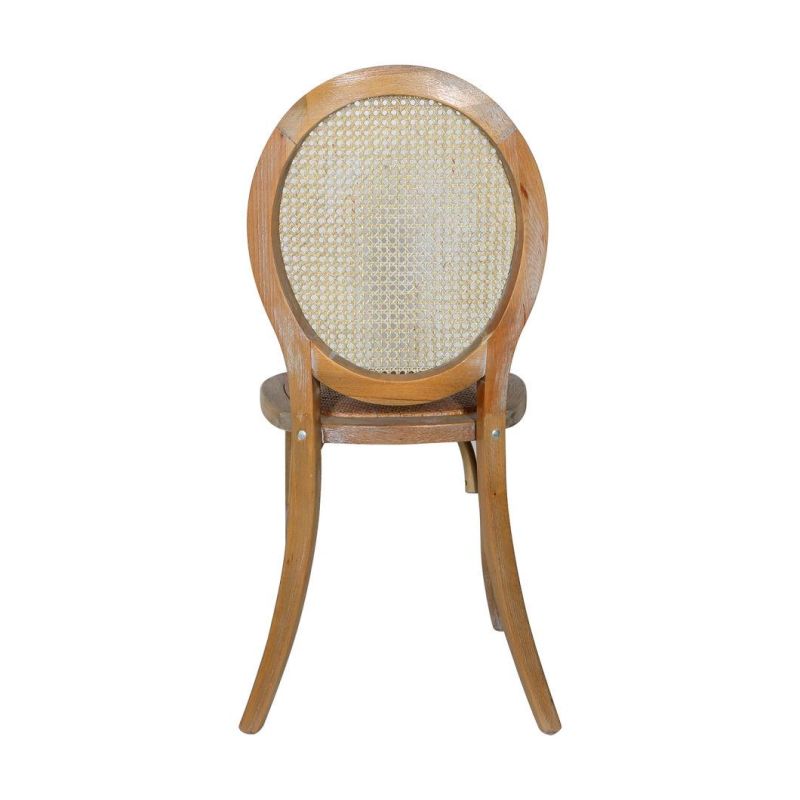 Stackable Round Back Rattan Louis Chair for Wedding