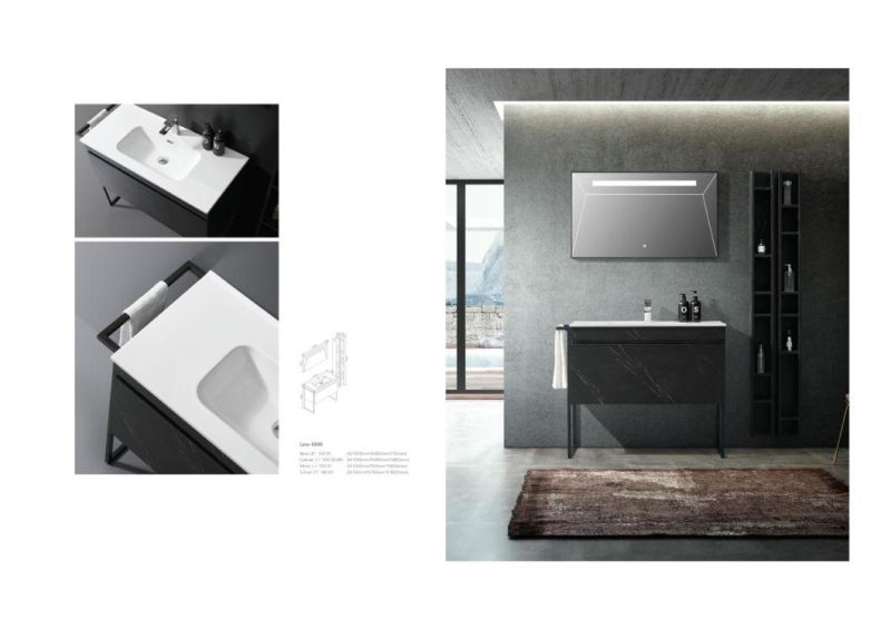 European Floor Standing Modern Paint Free MDF Bathroom Vanity Lino-1000
