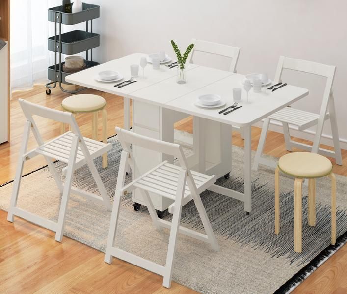 Unique Design Solid Wood Folding Table Space Saving Furniture