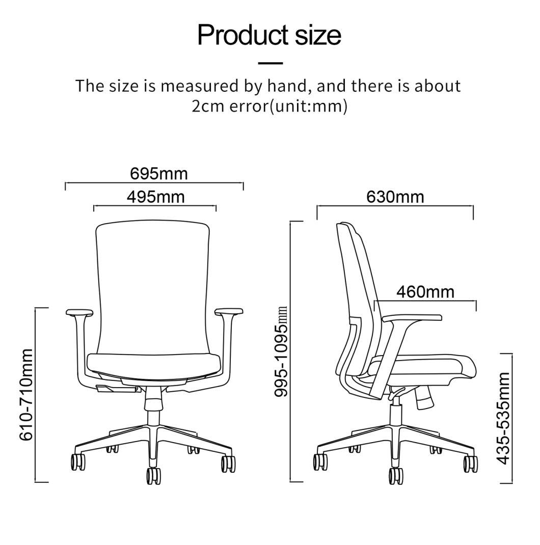 Visitor Swivel Modern Task Home Executive Gaming Beauty Adjustable Armrest PU Fabric Office Chair Furniture