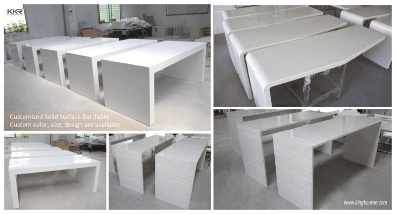 Kkr Solid Surface Custom Make Long Bar Table Bar furniture Bar Tables