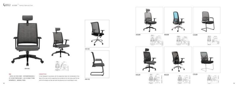 Folding Office Staff Chair with Castor